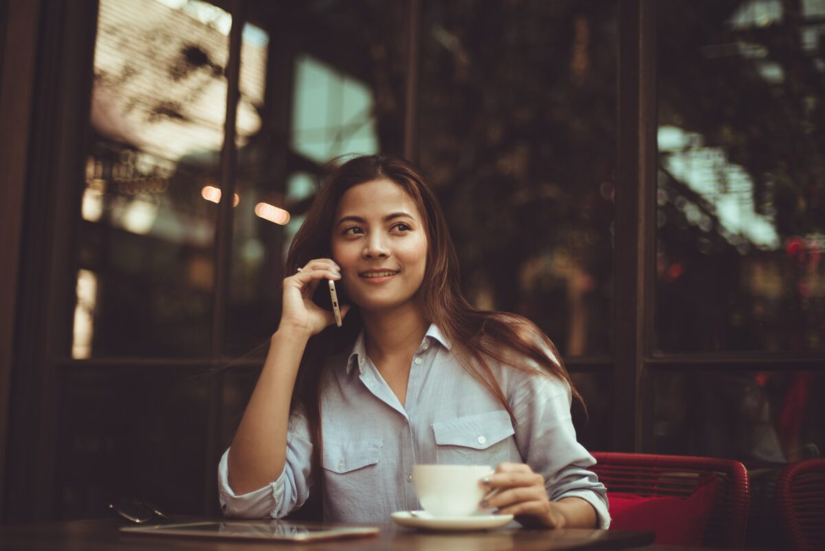 Girl on phone call